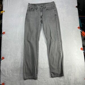 Levi's 514 Straight Jeans Men's Gray Denim Pockets Classic Zip Fly - 30X30